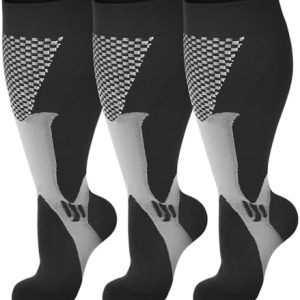HYRIXDIRECT Compression Socks for Men Women | 20-30 mmHg Support | Best for Sports & Travel | Pain Relief & Circulation