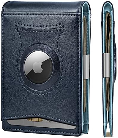 "KS Slim Front Pocket Leather Wallet - RFID Blocking, Money Clip, Gift for Men, Fits 11 Cards, Ideal for Everyday Use, A